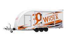 Закритий автомобільний причіп лавета WIOLA Motorsport PRO 550
